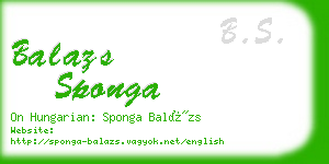 balazs sponga business card